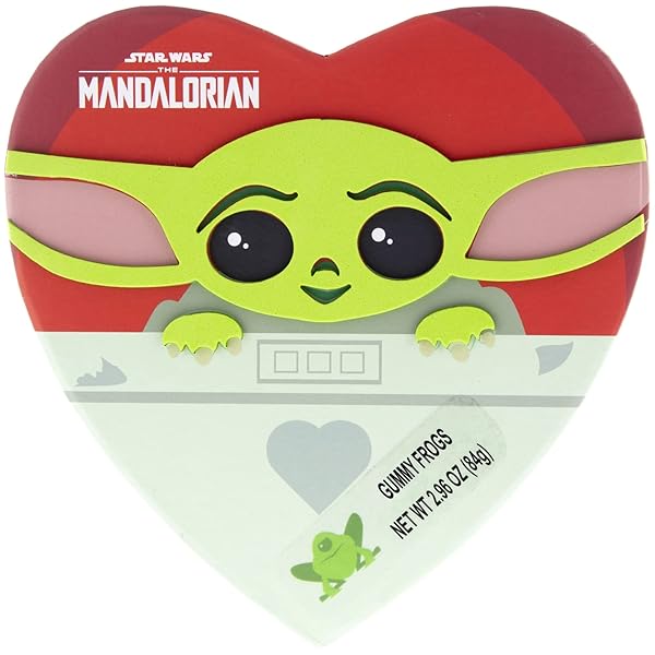 STAR WARS THE MANDALORIAN GROGU GUMMY CANDY, GREEN APPLE FLAVORED GUMMY FROGS, EASTER BASKET STUFFER, FUN CHARACTER CANDY GIFT