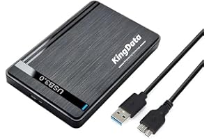 KingData SSD HDD Hard Drive Enclosure 2.5" inch SATA III USB 3.0 Caddy Case External Reader Laptop Fast Data Transfer UASP Ca