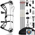 PANDARUS Archery Compounnd Bow Set Fully Adjustable for Adults and Teens,25.4"-32" Draw Length,30-70LBS Draw Weight,Up to 320 FPS,Limbs Made in USA 2025 New