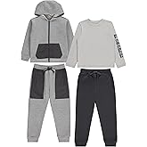 STITCH & STONE Boys 4 Pack Wardrobe Outfit Stylish and Comfortable Clothes for Boys