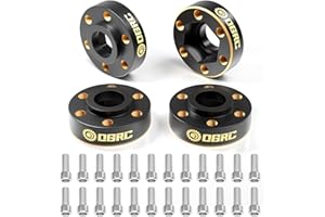 OGUNKE OGRC 1.9" Wheel Adapter 12mm Hex Hub Widen 6mm 9mm 15mm 22mm Brass Weights for SCX10 TRX4 GEN7 GEN8 1/10 RC Crawler (6mm)
