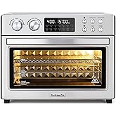 28QT Air Fryer Toaster Oven Combo, Large 12-in-1 Convection Countertop Oven with 3-Layer Cooking, Rotisserie for Chicken, 6 H