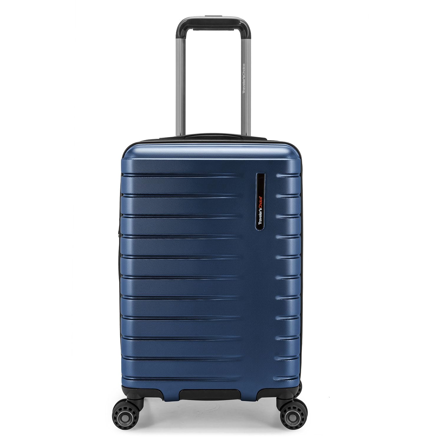 Traveler's Choice Archer Polycarbonate Hardside Spinner Luggage Set, Blue, Carry-On 21-Inch, Tie Down Straps