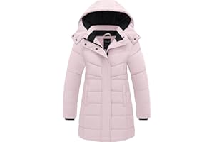 Wantdo Girl's Puffer jacket Warm Insulated Winter Coat Lightweight Water-Resistant Padded Parka with Hood
