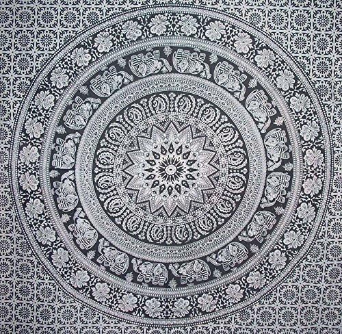 HegaHega Jaipuri Rajasthani Handcrafted Ombre Mandla WALL DECOR HIPPIE TAPESTRIES BOHEMIAN MANDALA TAPESTRY WALL HANGING INDIAN THROW SBS027