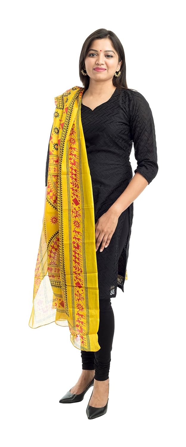 lodestone women's cotton printed dupatta (multi-coloured)