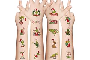 SARYBEI Christmas Temporary Tattoos for Kids - 60 Sheets Christmas Tattoo Stickers for Crafts - Xmas Stocking Stuffers Party Favors for Christmas Decorations Party Supplies