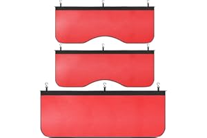 GLARKS 3Pcs Automotive Magnetic Fender Cover, Red Protector Gripper Mechanic Mat Pad with Hooks for Sedan, Truck, Station Wag