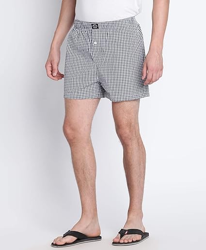 bare denim boxer shorts