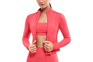 GENERIC BRXL Women's Workout Running Jackets Cropped UPF 50+ Sun Protection Full Zip Slim Fit Outdoor Athletic Jacket