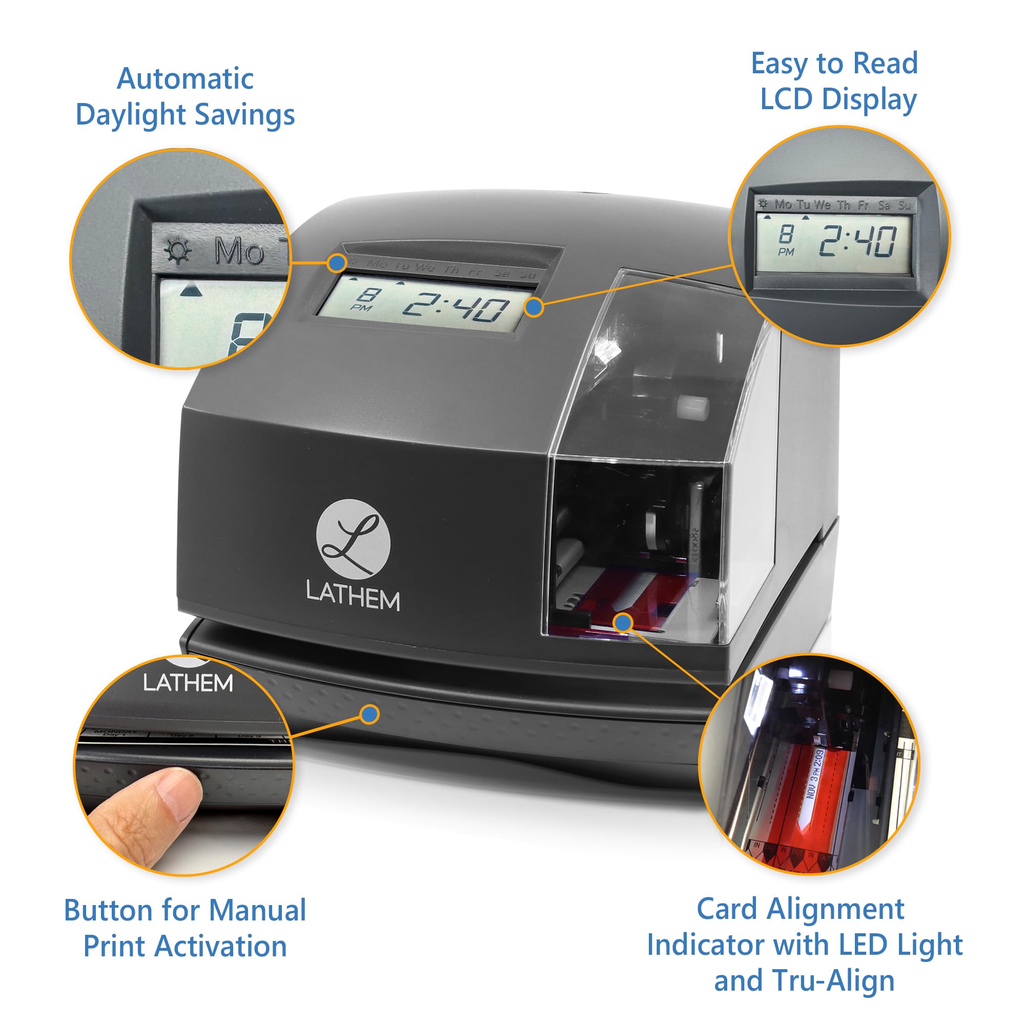 Mua Lathem 1600e Time Clock Punch Machine & Document Stamp, Time ...