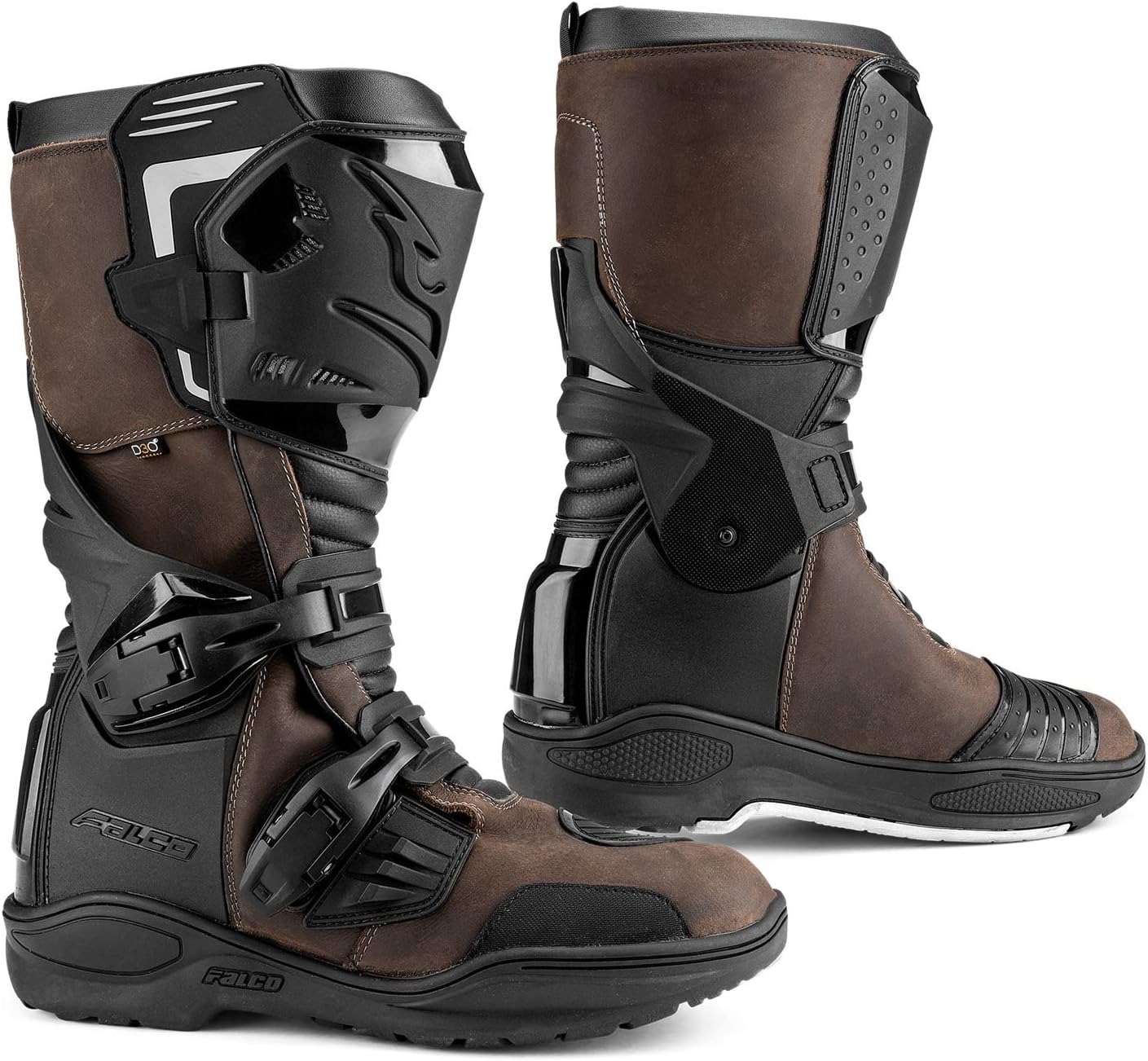 FALCO AVANTOUR ADVENTURE TOURING CE APPROVED MOTORCYCLE BOOTS BROWN 44