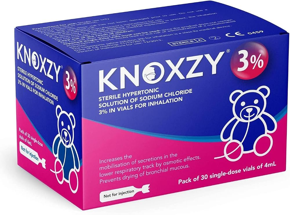KNOXZY Hypertonic Saline Inhalation Solution 3% - 30 Vials of 4ml