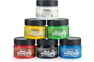 Falling in Art Water-Soluble Block Printing Ink, 6-Color Printmaking Ink Set for Linoleum Block, 3.5 floz