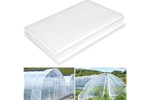 TOLANBBT 10 x 26 FT Clear Greenhouse Plastic Sheeting, 6 Mil Polyethylene Film Heavy Duty, Water Sun Frost Wind Dust Resistant Winter Hoop House Toughness Plastic Cover for Farming, Gardening, Agriculture, DIY