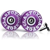 CLAS FOX 78A Indoor or Outdoor 65x35mm Quad Roller Skate Wheels with ABEC-9 Bearings 8 Pcs
