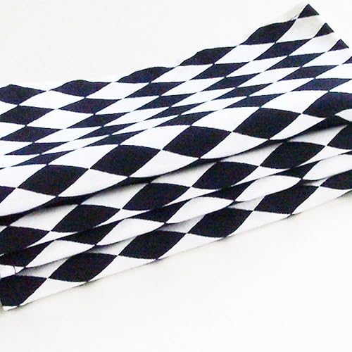 Handmade Black & White Harlequin Napkins (Set of 4100