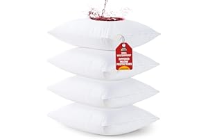 Utopia Bedding Set of 4 Waterproof Pillow Protectors with Zipper Queen Size (White), Ultra Soft Pillow Covers, Bed Bug and Dust Mite Proof Pillow Encasements, Moisture Wicking Pillow Cases
