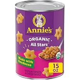 Annie's Organic All Stars Canned Pasta in Tomato &amp; Cheese Sauce, 15 oz | Star Pasta Shapes, No Artificial Flavors or Synthetic Colors, Ready in Minutes on Stovetop or Microwave