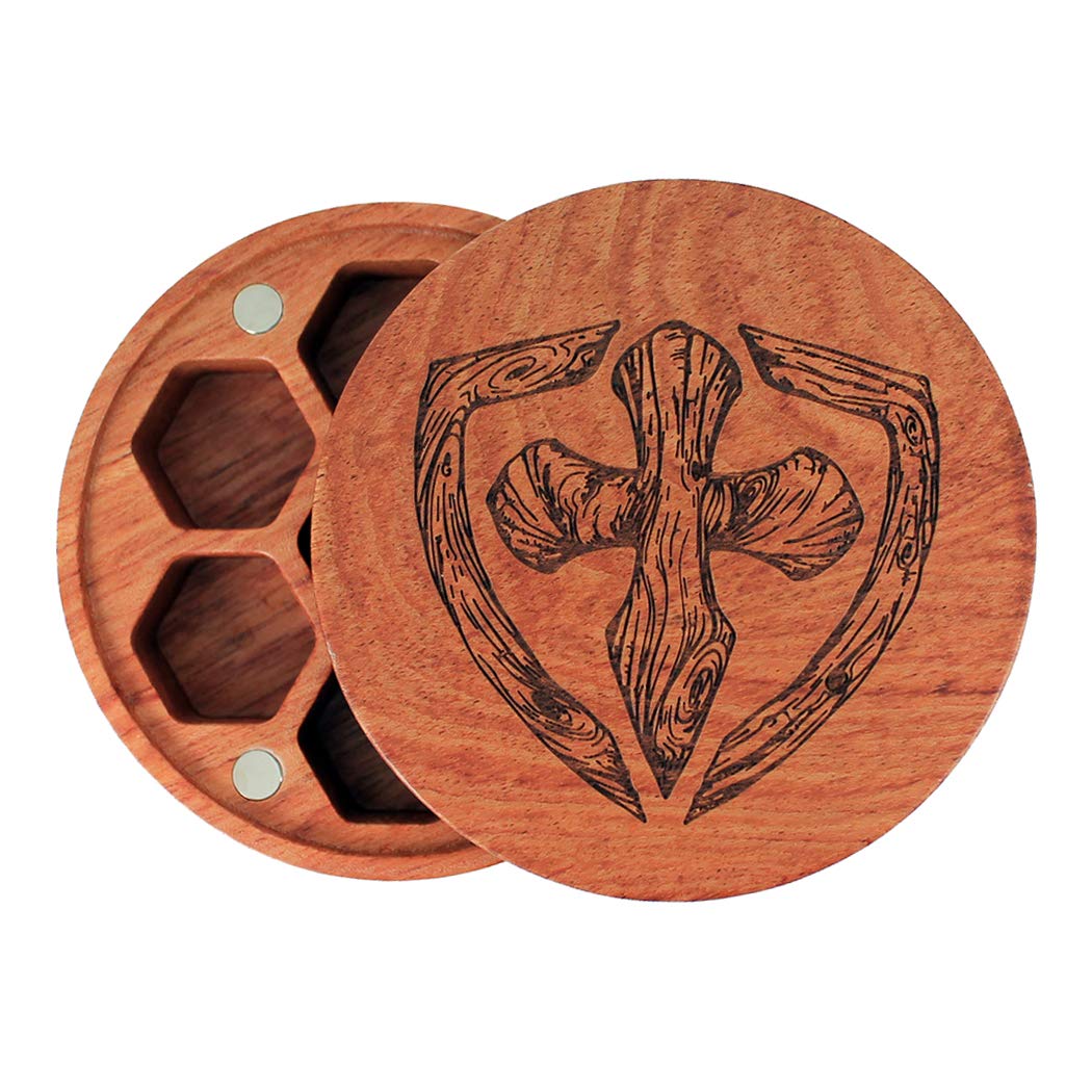 Paladin Roleplaying DnD Dice Box - Solid Wood Storage Case For Polyhedral, RPG and Tabletop Gaming Dice
