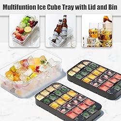 Ice Cube Tray with Lid and Bin, ROTTAY Ice Trays