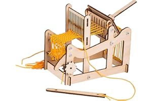 Milageto Wooden Multi-Craft Weaving Loom Kit, Kids Knitting,Mini DIY Wooden Weaving Toy Loom Handmade Knitting Machine for Be