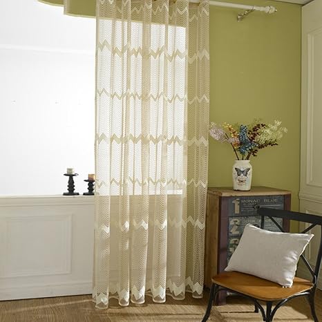 Curtain Met Love Ripple Multicolor Transparent Window Screening