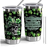 CWEGSJ Irish Blessing Gift for Saint Patrick’s Day Celtic Irish 20oz Tumbler with Lid and Straw Double Wall Insulated Tumbler (Tum-Irish Blessing)