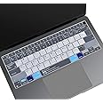 Keyboard Cover for MacBook Air 13 inch 2020 A2337 M1 A2179 with Touch ID Magic Keyboard,MacBook Air 13 Keyboard Skin with Mac OS X Shortcut Hot Keys-Mac OS X Shortcut-Bule&White