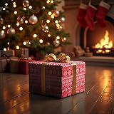 Karrma Ltd 4 x 4M Christmas Wrapping Paper Roll Kraft Tartan Festive Gift Wrap view 5