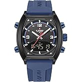 NAVIFORCE Fashion Business Mens Watches,Multifunctional Dual Display Waterproof Wristwatch,Gift Watch for Men