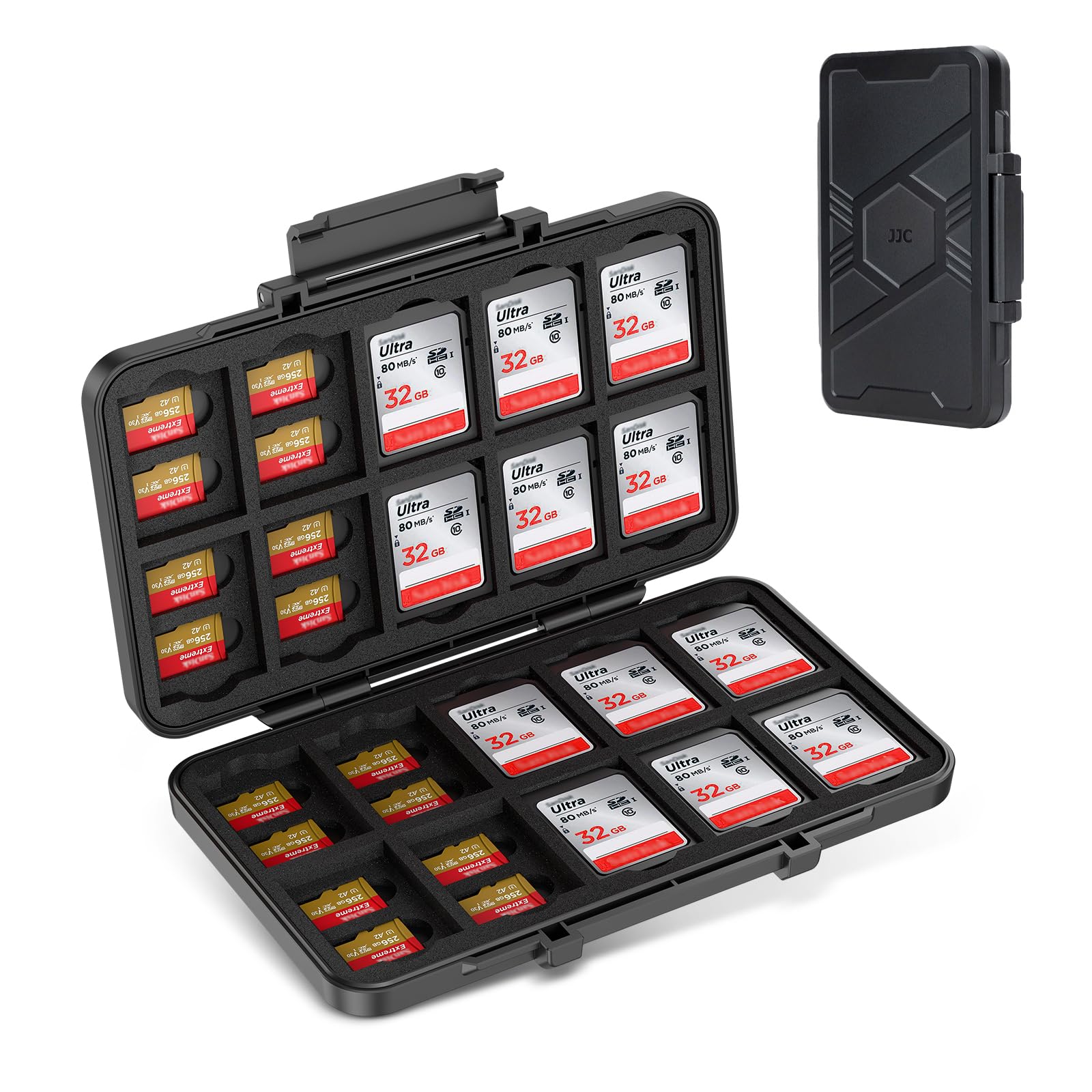 Photo 1 of [Large Capacity] 60 Slots Memory Card Case for 20 SD and 40 TF Cards, Compact Size & Portable SD SDHC SDXC TF Micro SD Card Holder Organizer Storage Box, Anti-Shock Anti-Dust