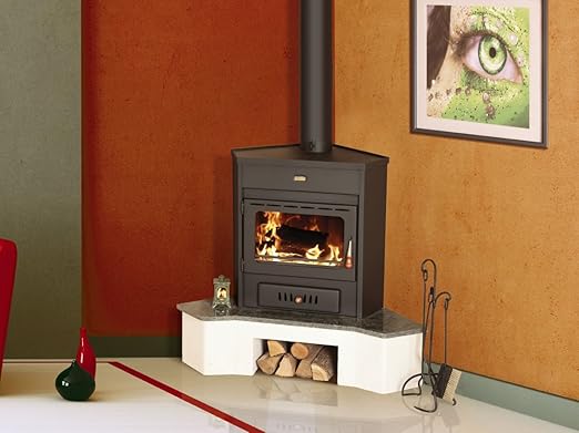 Prity AM Corner Wood Stove, 12 KW, Metal, High Performance - View #7