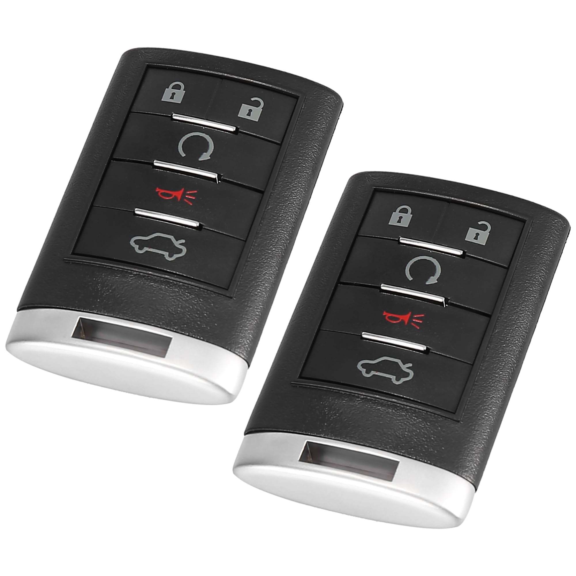 Photo 1 of X AUTOHAUX 2pcs 315MHz OUC6000066 Replacement Keyless Entry Remote Car Key Fob for Cadillac CTS 2008-2013 DTS 2008-2011 20998256 20998254 20998255 5 Key Button