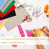 RENKE 50 Pcs Polyester Felt Sheets 15x15 cm DIY Craft Patches Colorful view 5