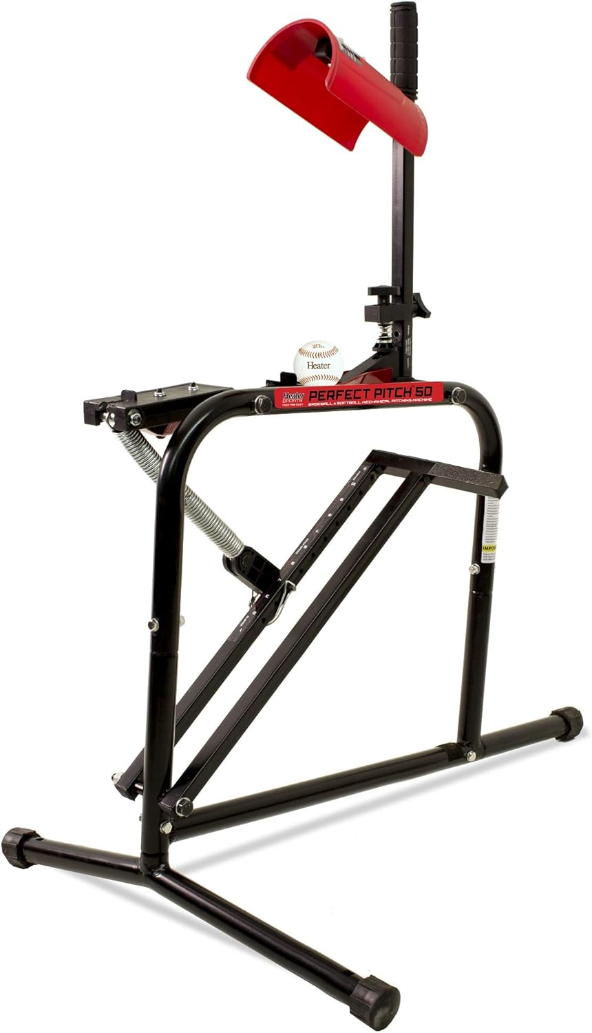 Heater Sports Perfect Pitch 50 MPH Baseball & Softball Pitching Machine for Kids, Teens, Adults, Pitch League, and Coach Pitch - PP149 : Sports & Outdoors