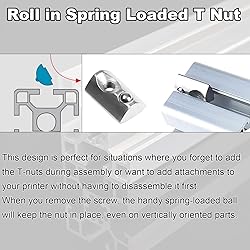 M3 Roll in Spring Loaded T Nut 100pcs M3x0.5mm