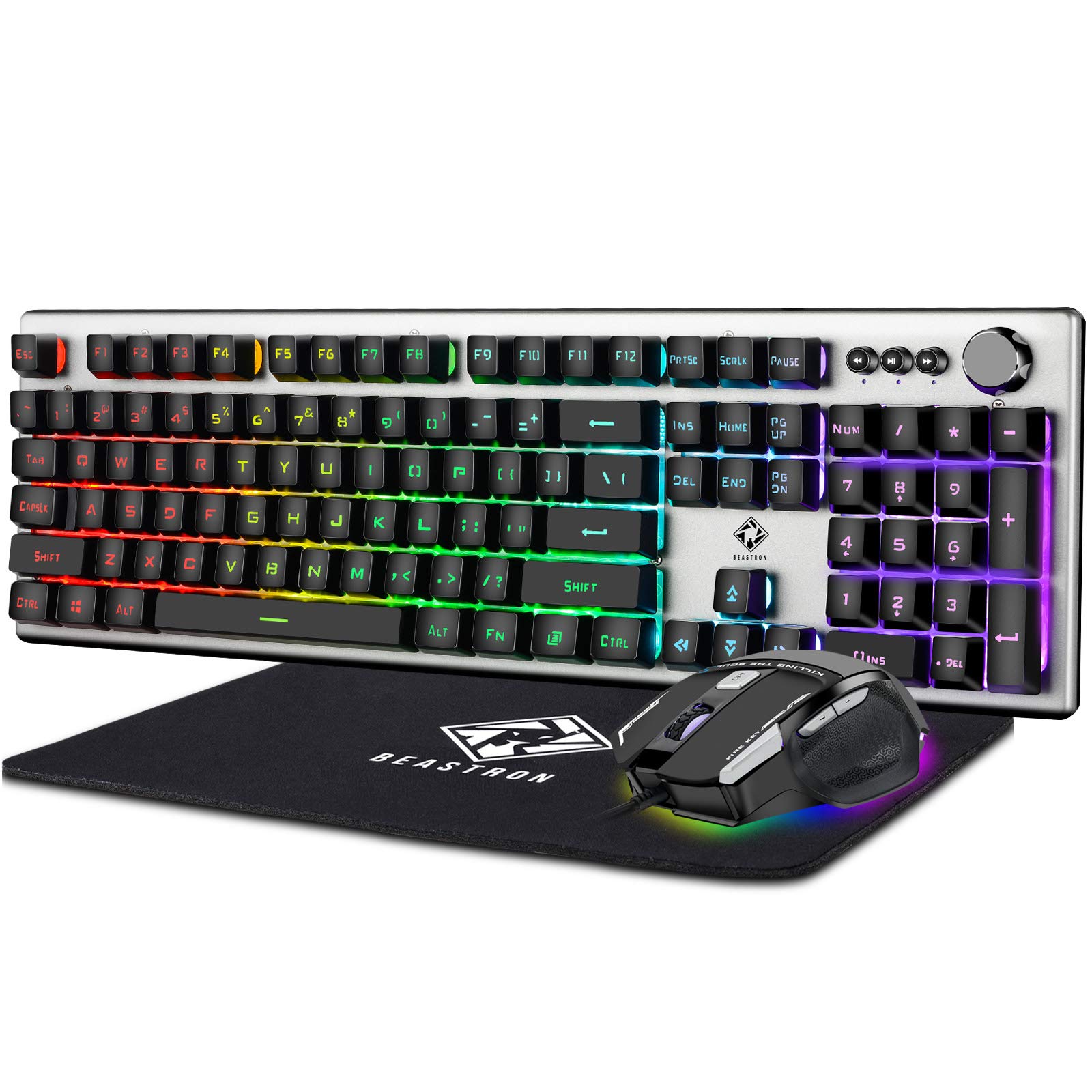 Beastron RGB Backlit Gaming Keyboard with Mouse