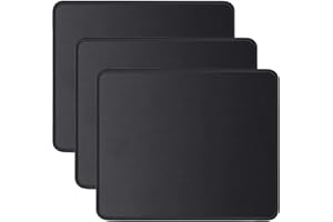 JIKIOU 3 Pack Mouse Pad with Stitched Edge, Comfortable Mouse Pads with Non-Slip Rubber Base, Washable Mousepads Bulk with Ly