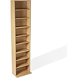 Atlantic Summit Adjustable Media Cabinet - Holds 261 CDs, 114 DVDs or 132 Blu-Rays, 6 Adjustable and 3 Fixed Shelves PN747357