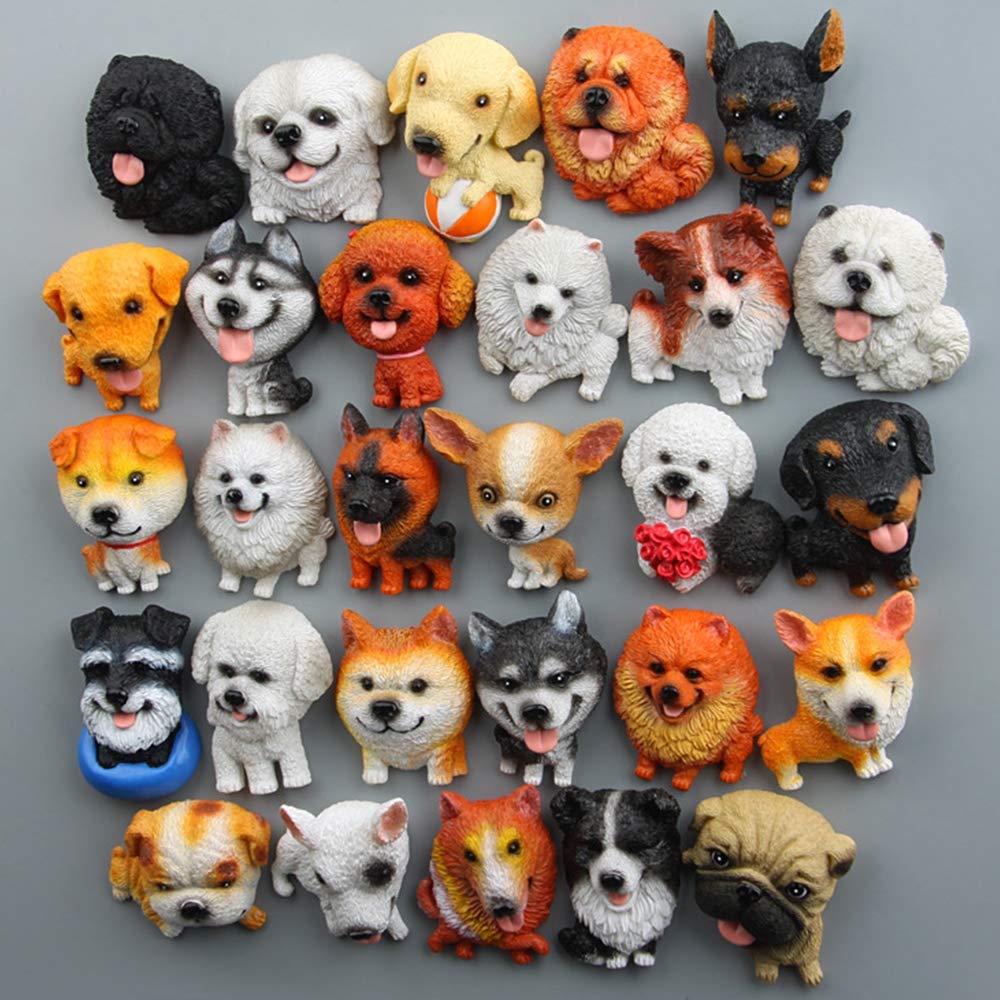 HWJF Perro imán de Nevera, Resina 3D de Forma Creativa 28 Tipos de ...