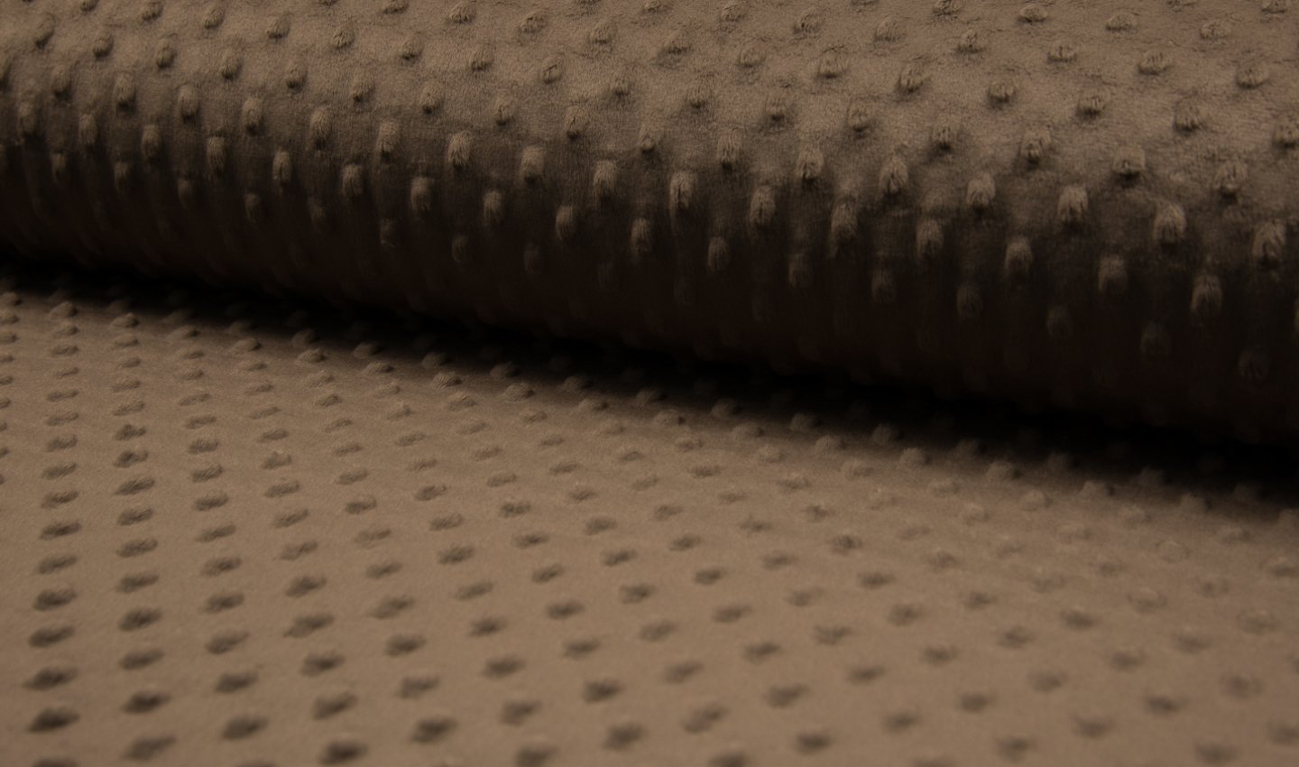 Luxury Supersoft DIMPLE Cuddle Soft Fleece Fabric Material - Brown, 1Mtr 150cmx100cm — image 1