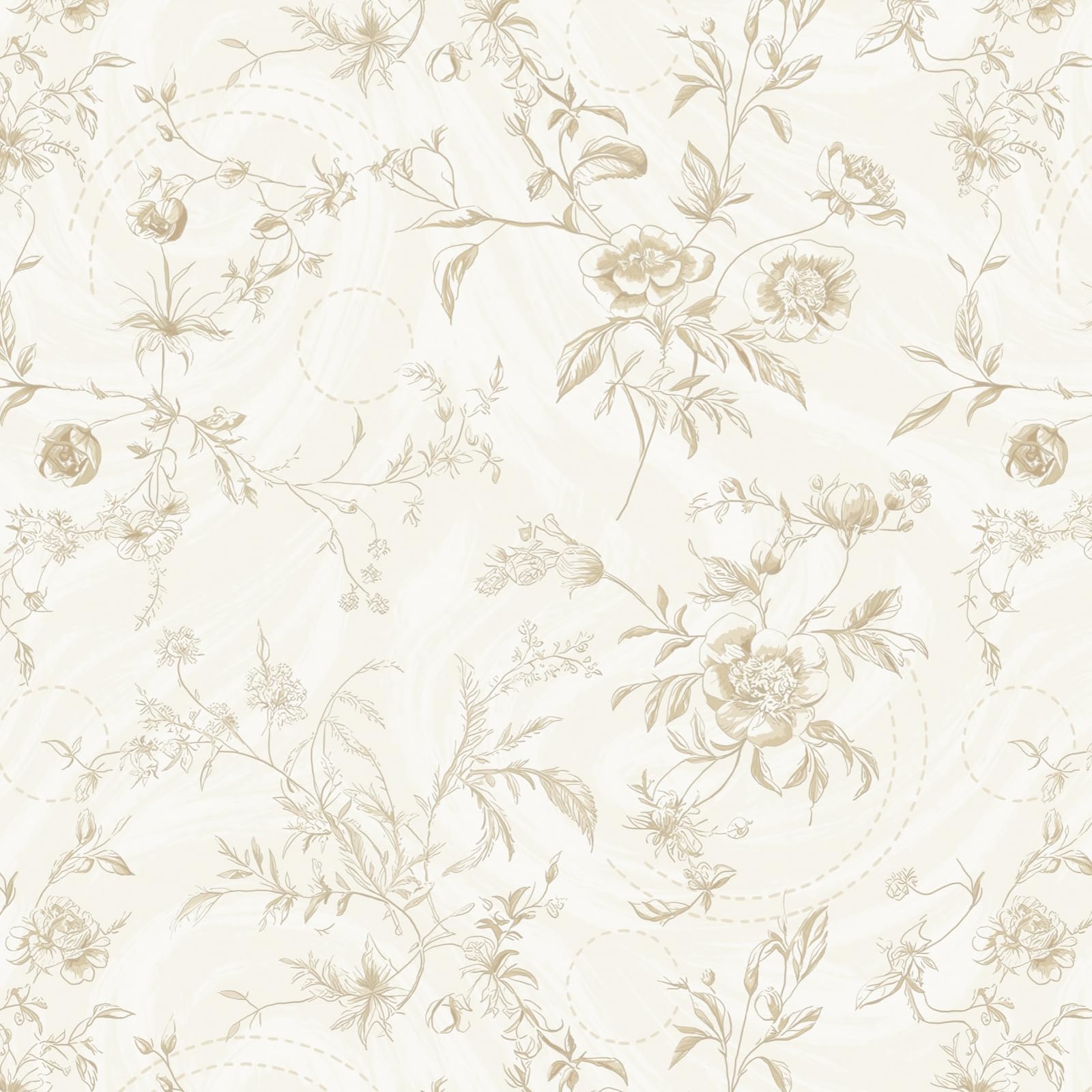 Photo 1 of Ismoon Peel and Stick Wallpaper Floral Vintage Stick on Wall Paper Beige French Textured Contact Paper for Cabinet Removable Self Adhesive Wallpaper Vinyl Roll Shelf Deco, 17.3x78.7in