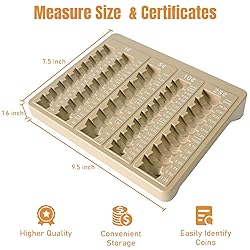 L LIKED 1PCS Brown Coin Counter Tray-Coin Sorter