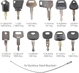 ZCYKJ 12pc Ignition Starter Key Set Universal Excavator Tractor Bulldozer Spare view 2
