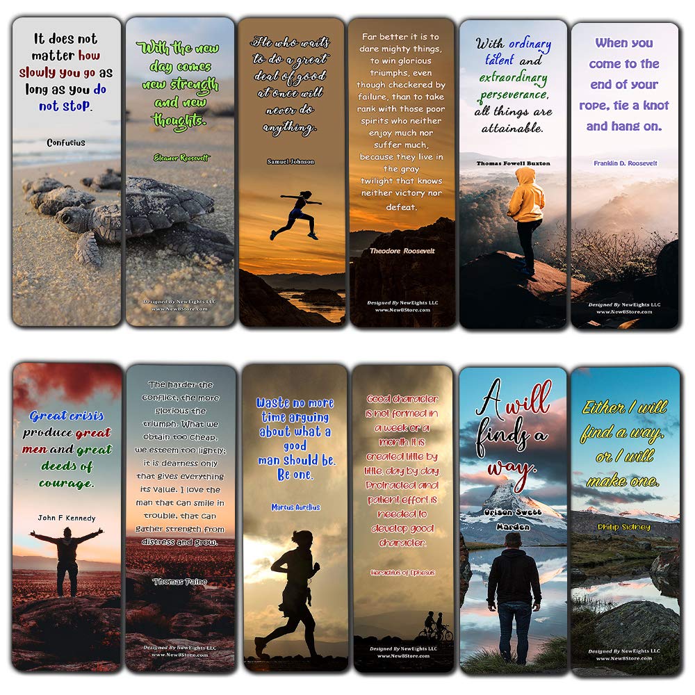 Inspirational Quotes Bookmarks Cards Series 2 (60 Pack) - Perfect Giftaway for Sunday School