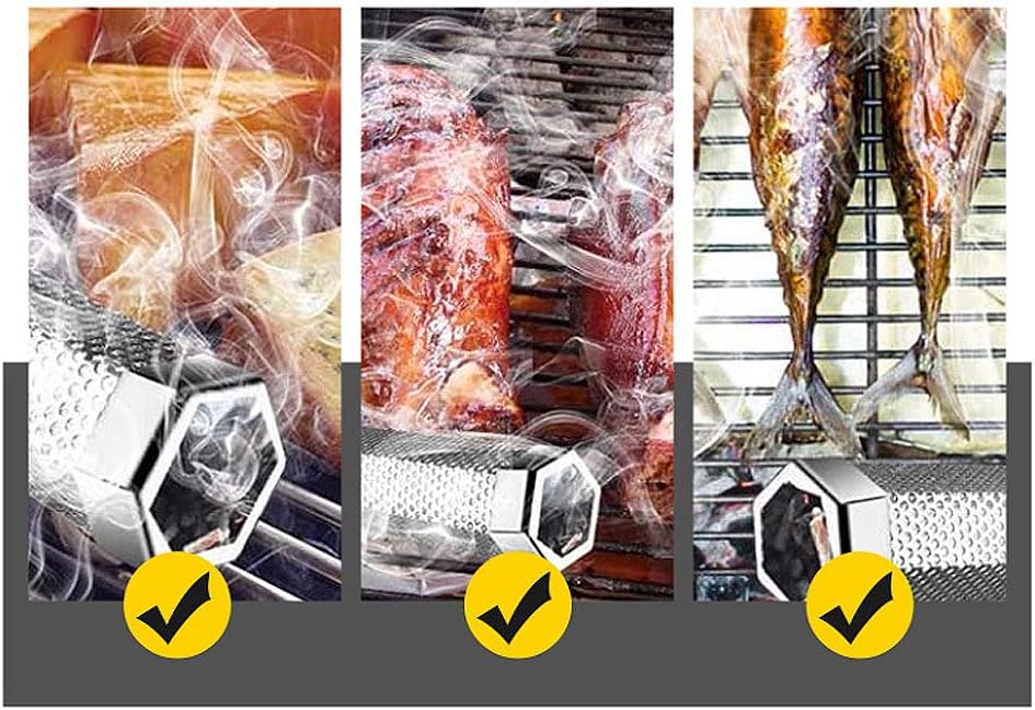 MiaoxinUK Pellet Smoker Tube, 6" Barbecue Wood Pellet Tube Smoker for Cold/Hot Smoking - Image 5
