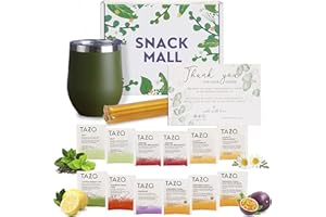 SNACK MALL - Tea Gift Sets for Tea Lovers | Tea Gifts | Tea Gift Set | Teas, Honey Straws and Double Insulated Tumbler Cup