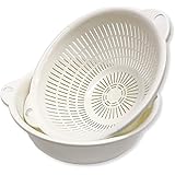 Kitchen Colanders and Bowl Pair Set. Easy to Use, 1.2-quart, 7" Handy Size, for Pasta, Spaghetti, Berry, Veggies, Fruits, Noo