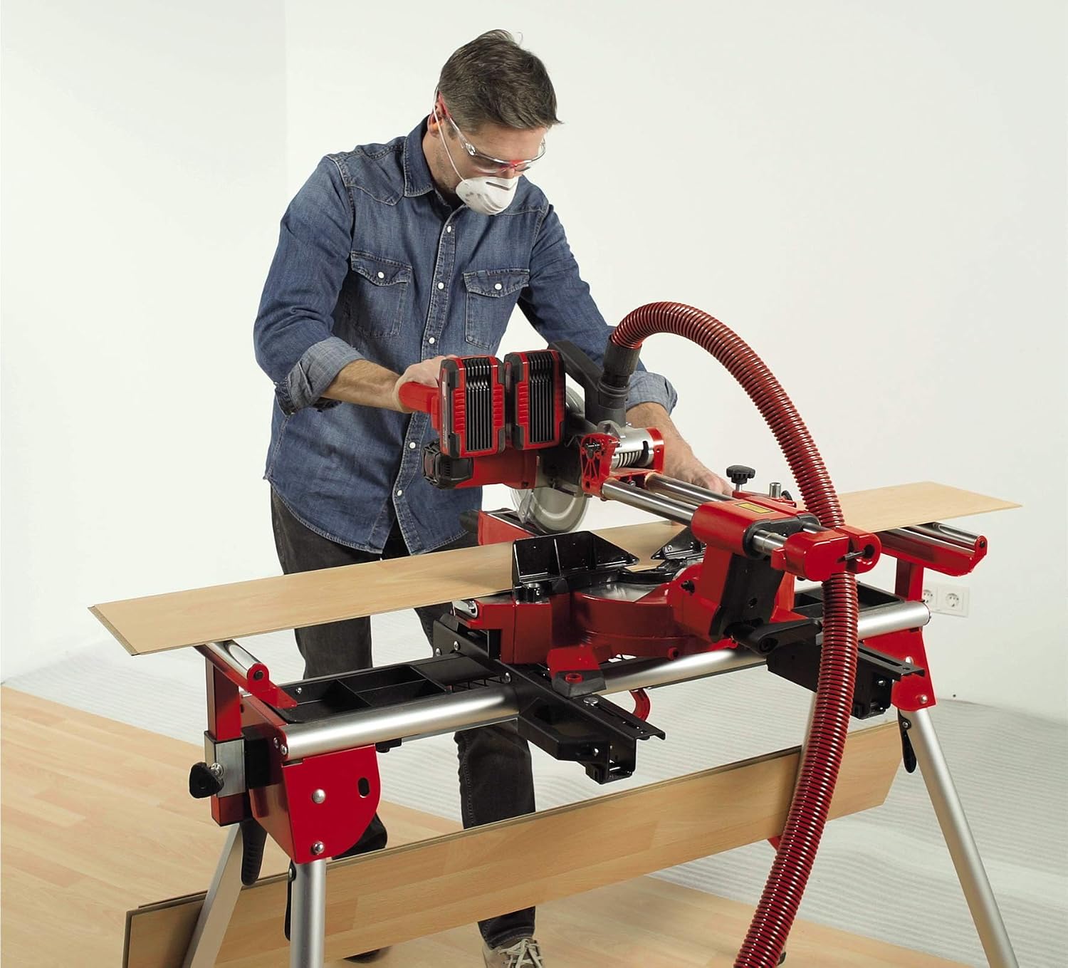 Einhell Cordless Sliding Mitre Saw 36V Power X-Change, 310mm Drag, LED, Dust Extraction, 45° Mitre, +/-47° Bevel - Image 4